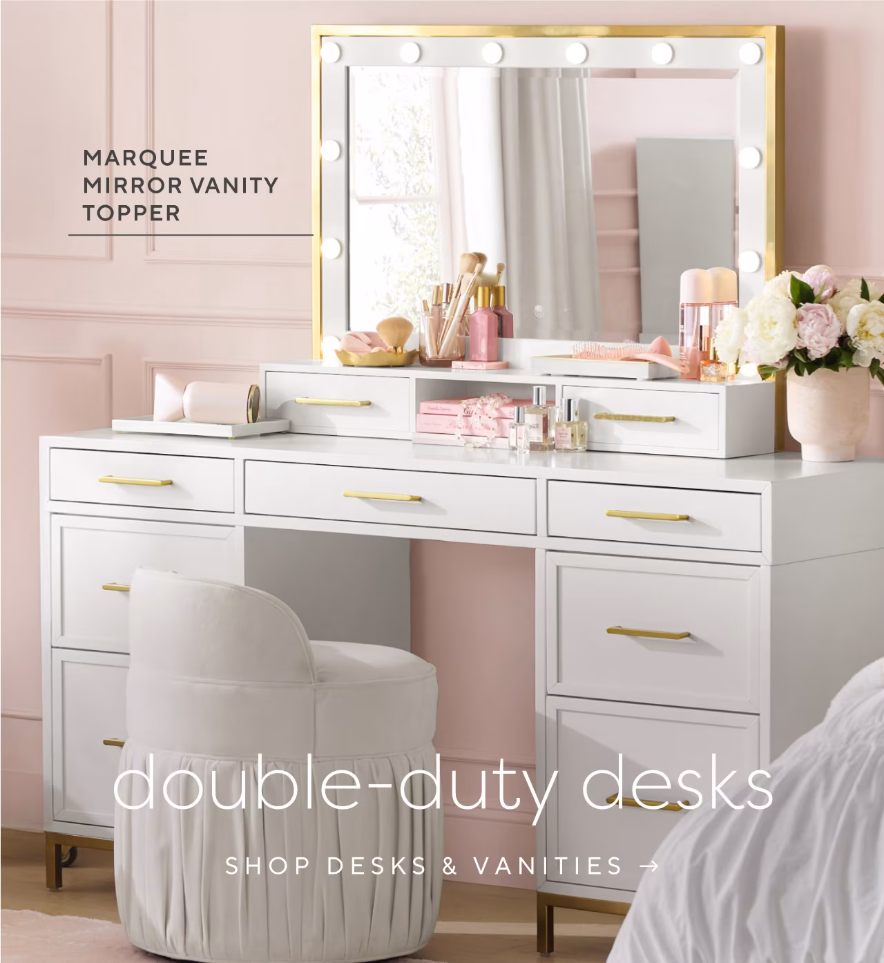 Shop desks and vanities