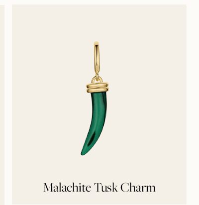 Malachite Tusk Charm