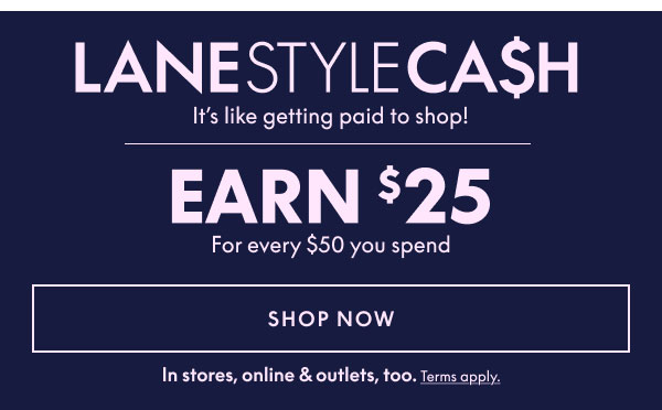 Earn $25 for Every $50 You Spend