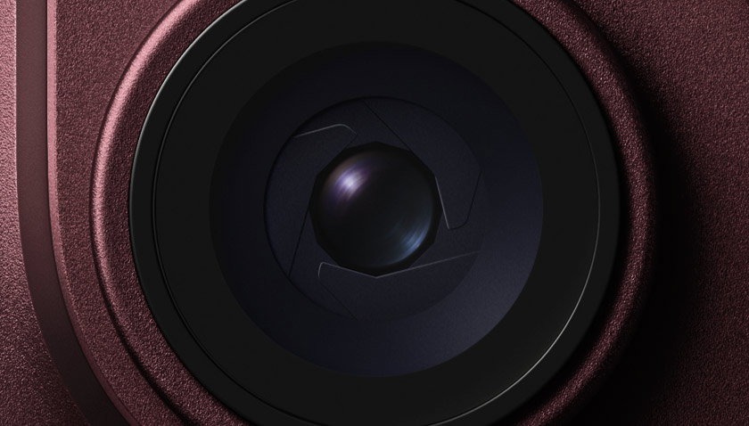 Main camera variable aperture lens featured on iPhone 18 Pro in Burgundy
