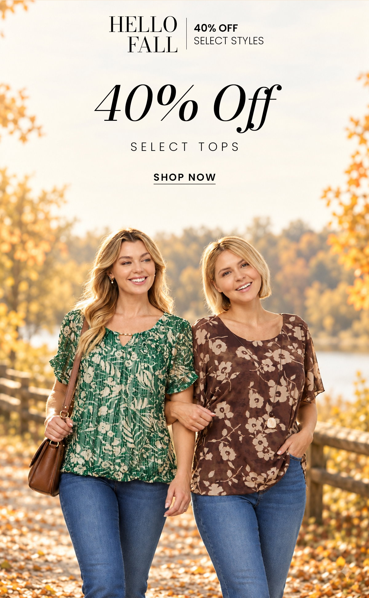 40% off select tops 