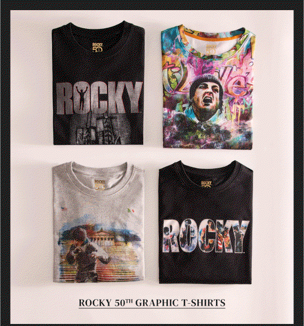 rocky 50th graphic tees