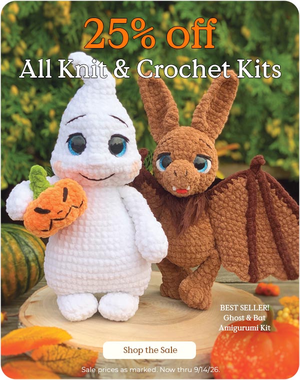 25% Off Knit & Crochet Kits