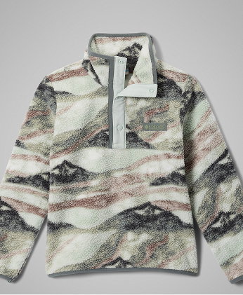 Kids' Helvetia II Printed Half Snap Fleece Pullover