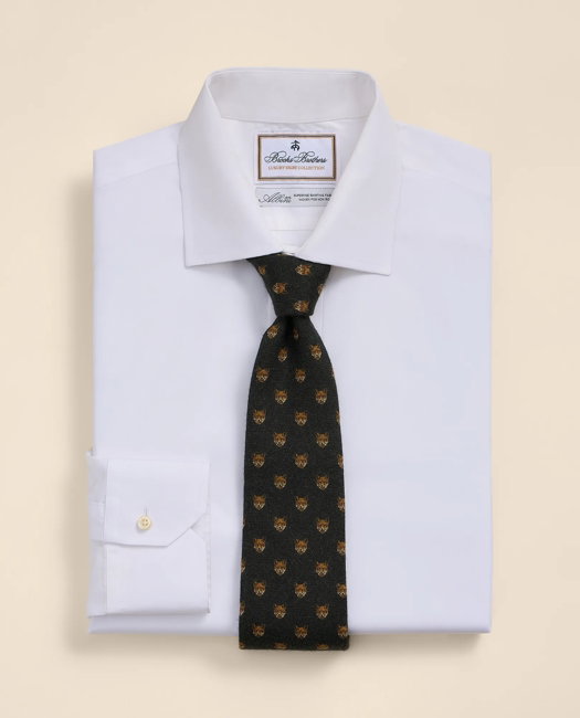 Image of Luxury Cotton English Spread Collar,