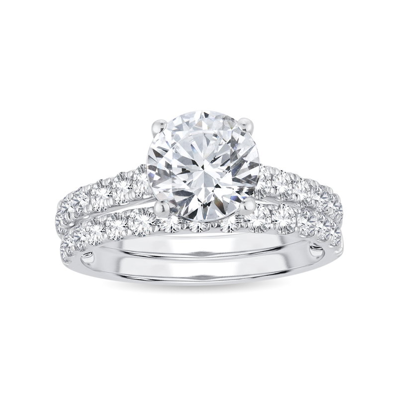 Image of Rilynn. Brilliant-Cut Lab Grown 3ctw. Diamond Bridal Set in 14k White Gold