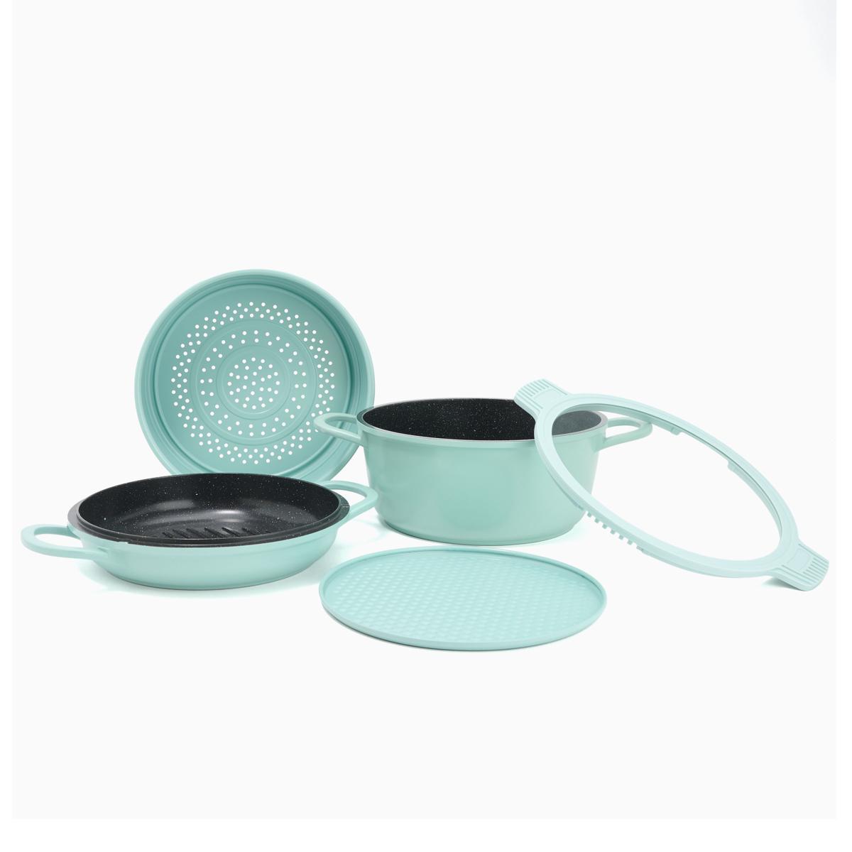 Curtis Stone 5pc Dura-Pan All Day Stacking Cookware Set