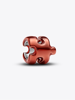 Orange Puzzle Piece Mini Charm