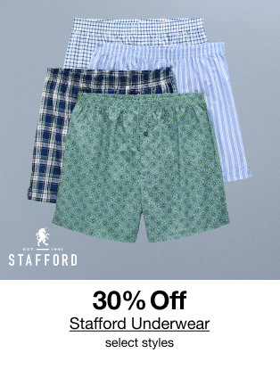 30% Off Stafford Underwear | select styles