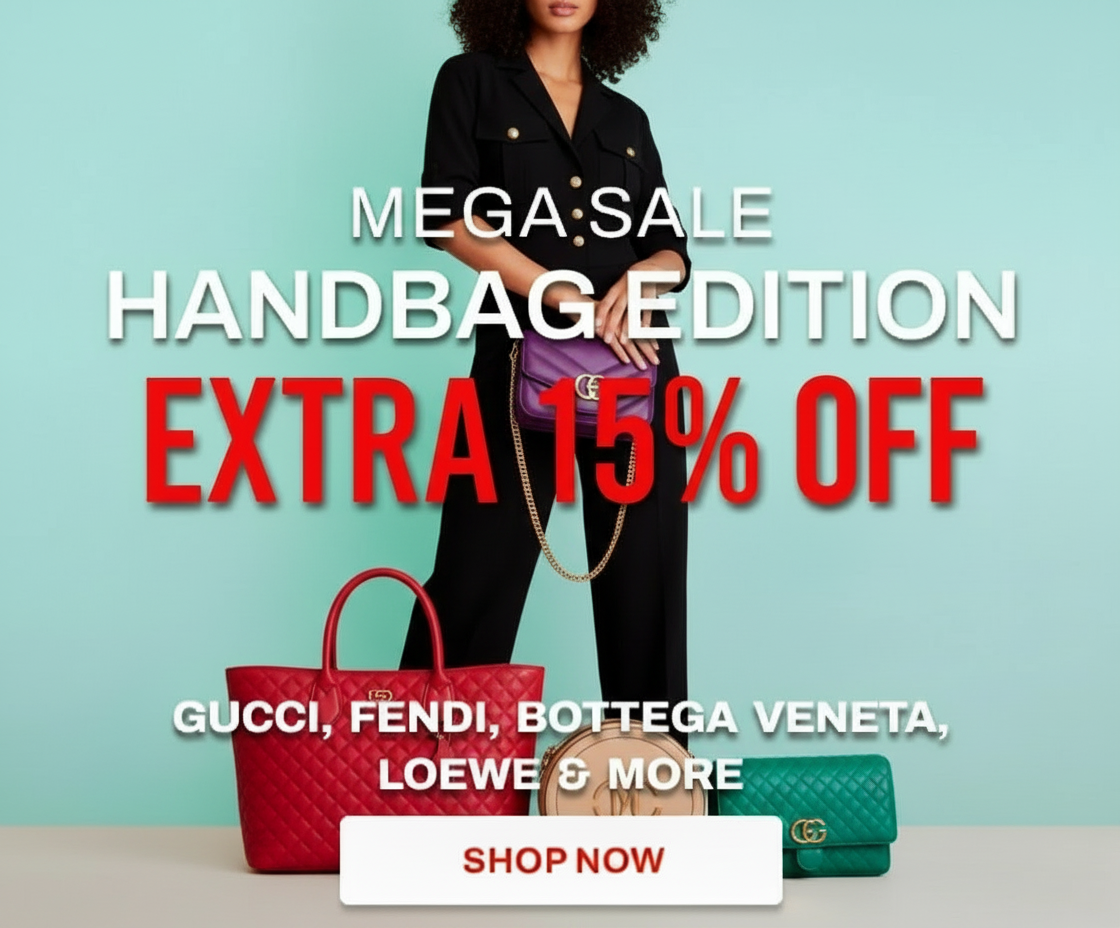 Mega sale on handbags: Extra 15% off from Gucci, Fendi, Bottega Veneta, Loewe & more. Shop now.