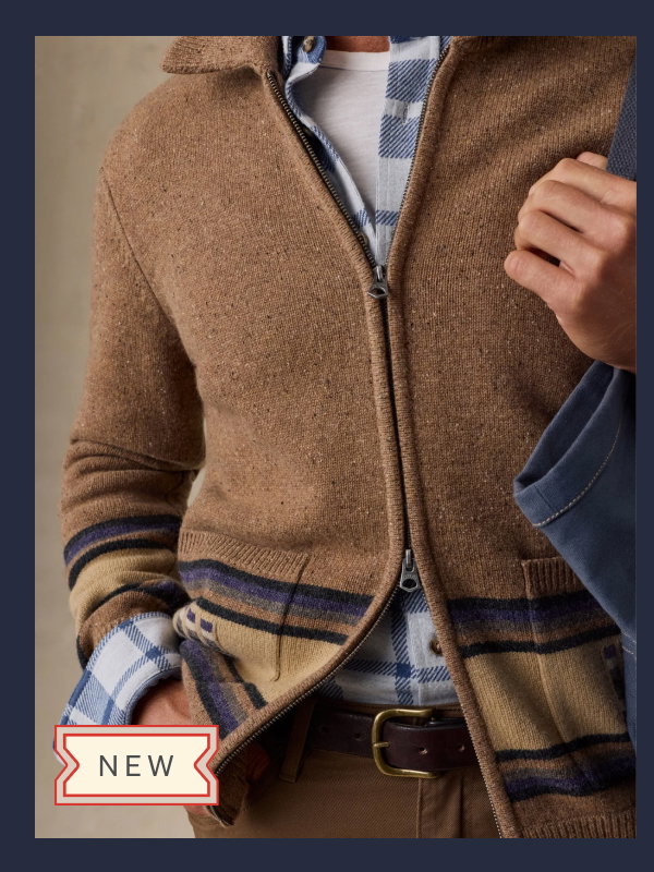 Blanket Stripe Zip Sweater