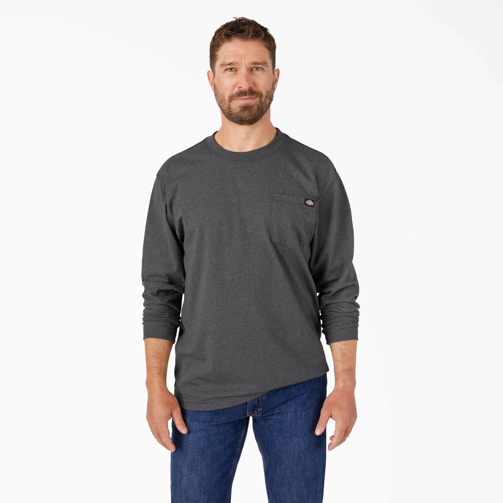 Image of Heavyweight Heathered Pocket T-Shirt