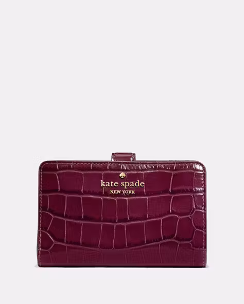 Croc Embossed Medium Bifold Wallet