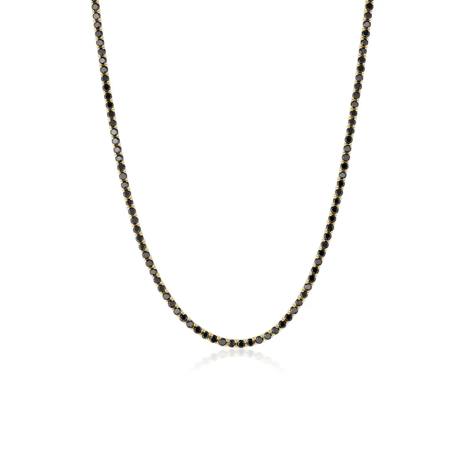 Image of Black Diamond Tennis Necklace