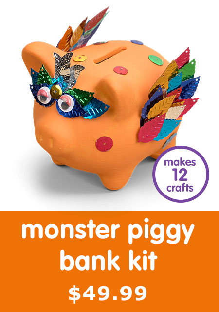monster piggy bank kit
