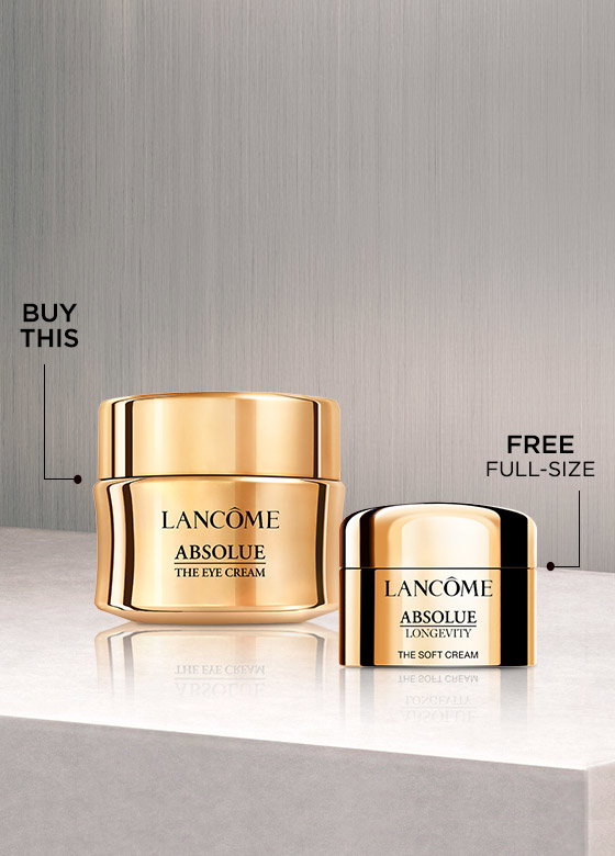 BUY ABSOLUE EYE CREAM GET A FREE ABSOLUE LONGEVITY SOFT CREAM MOISTURIZER (1.0 OZ) A $170 VALUE!