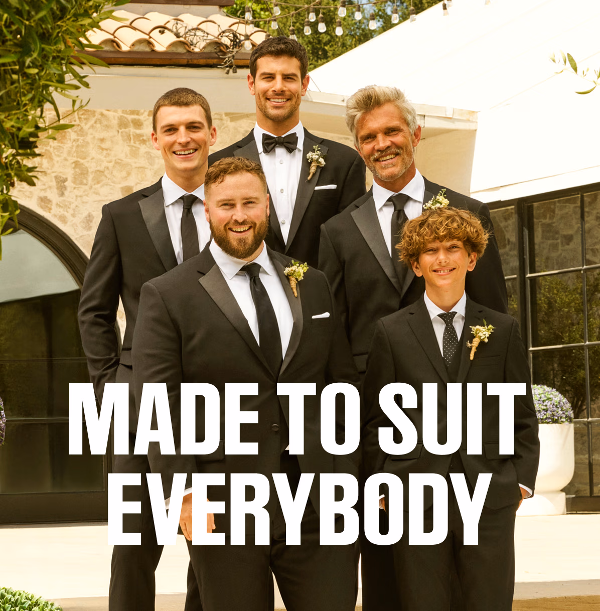 Made to suit everybody | Thoughtfully designed in sizes and fits for every build, finding the right suit for your special day has never been easier.