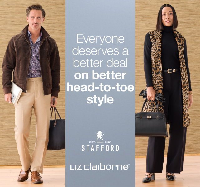 Everyone deserves a better deal on better head-to-toe style | Stafford | Liz Claiborne