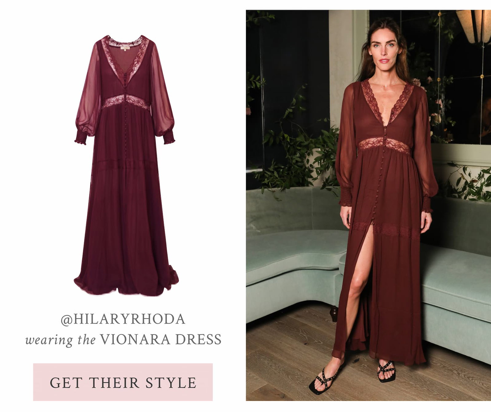 @HILARYRHODA wearing the VIONARA DRESS