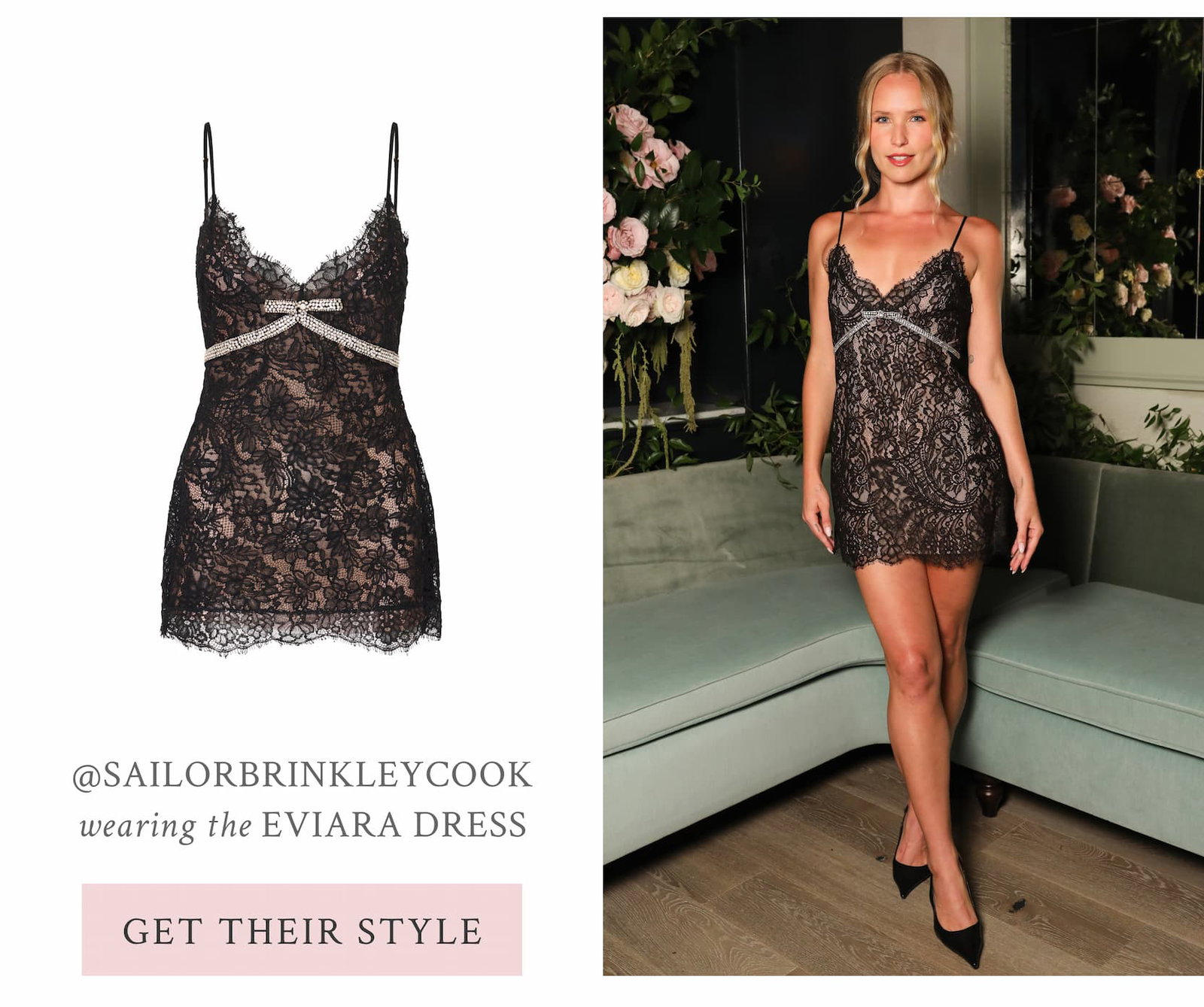 @SAILORBRINKLEYCOOK wearing the EVIARA dress <SHOP THEIR STYLE>