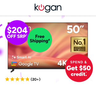 Kogan 50" LED 4K Smart AI Google TV Product Image