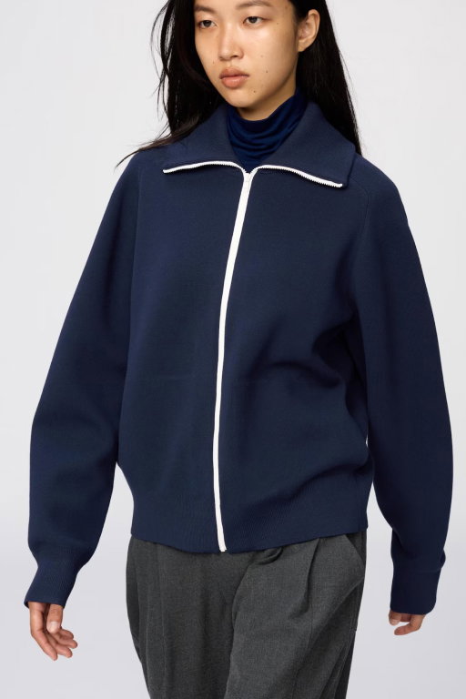 Ribbed Full-Zip Cardigan