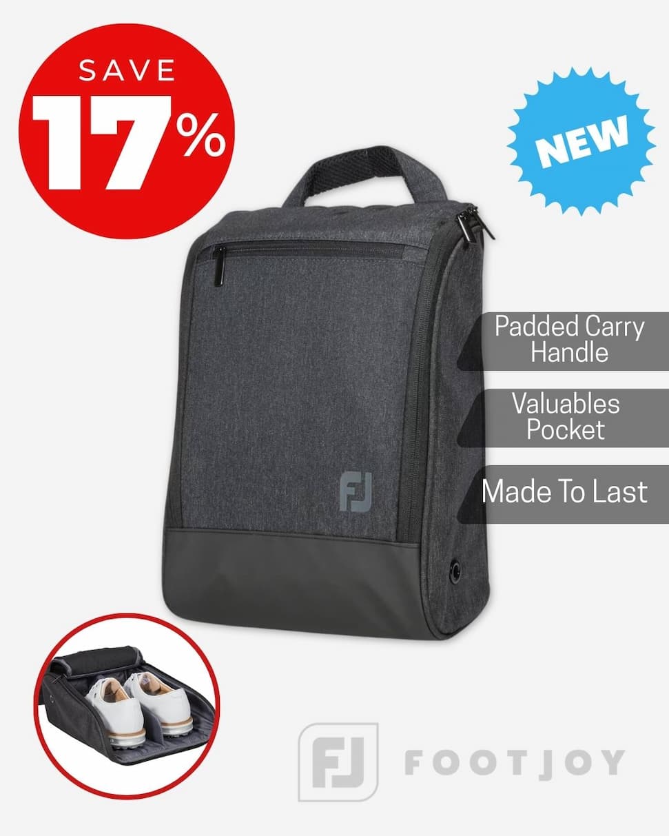 FootJoy Unisex 2026 Deluxe Multiple Pockets Padded Handle Golf Shoe Bag
