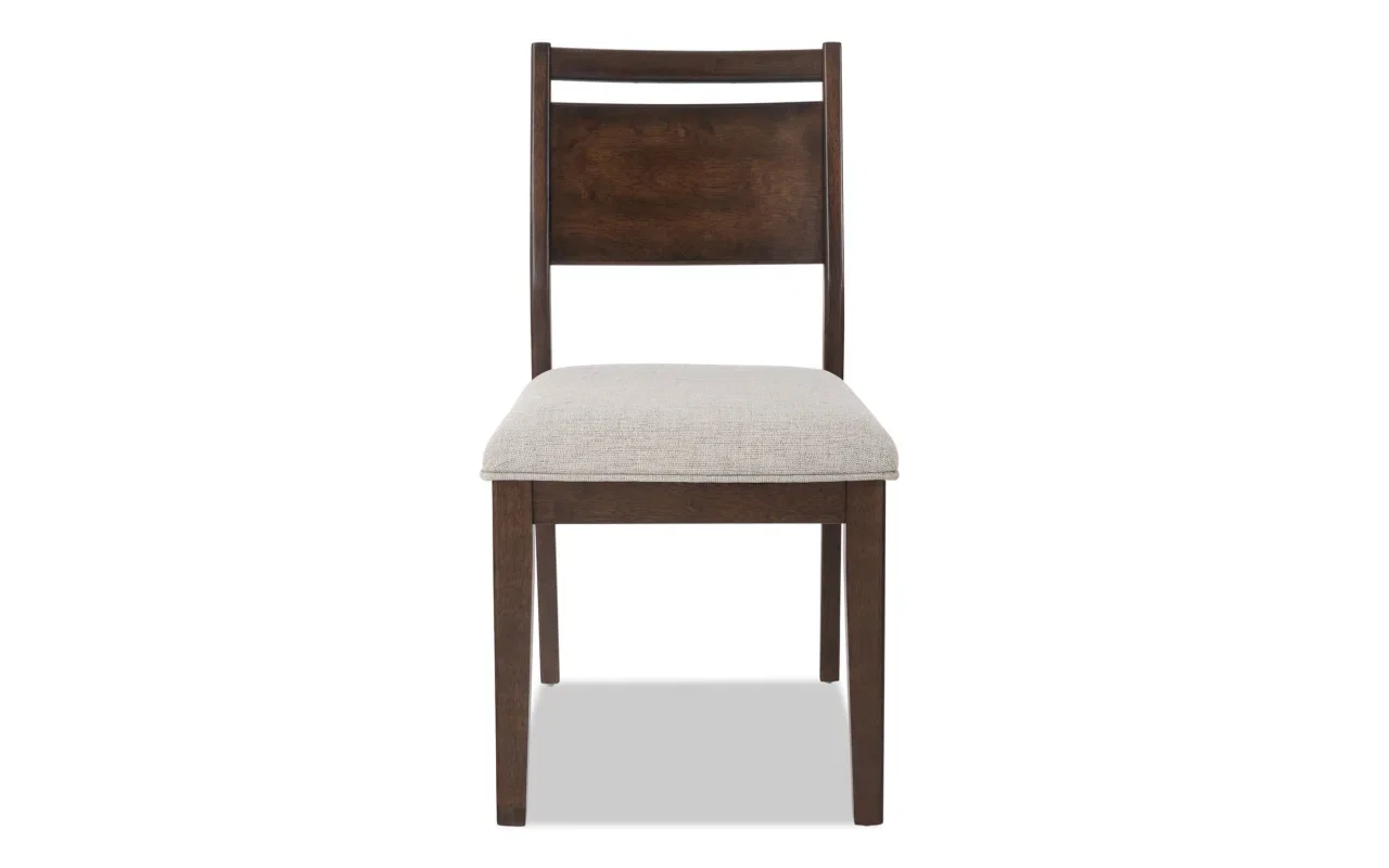 Mango Brown & Beige Panel Back Upholstered Dining Chair