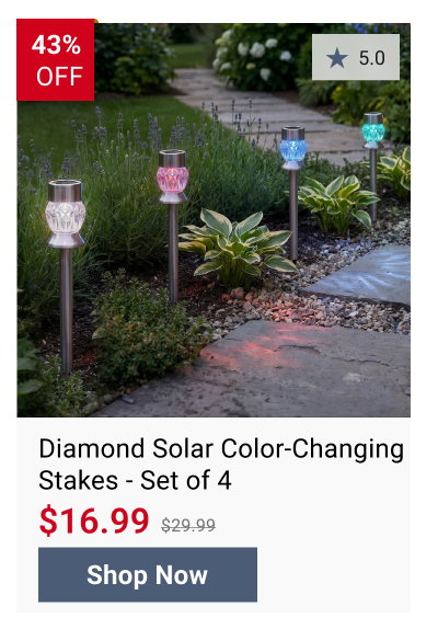 Diamond Solar Color-Changing Stakes - Set of 4
