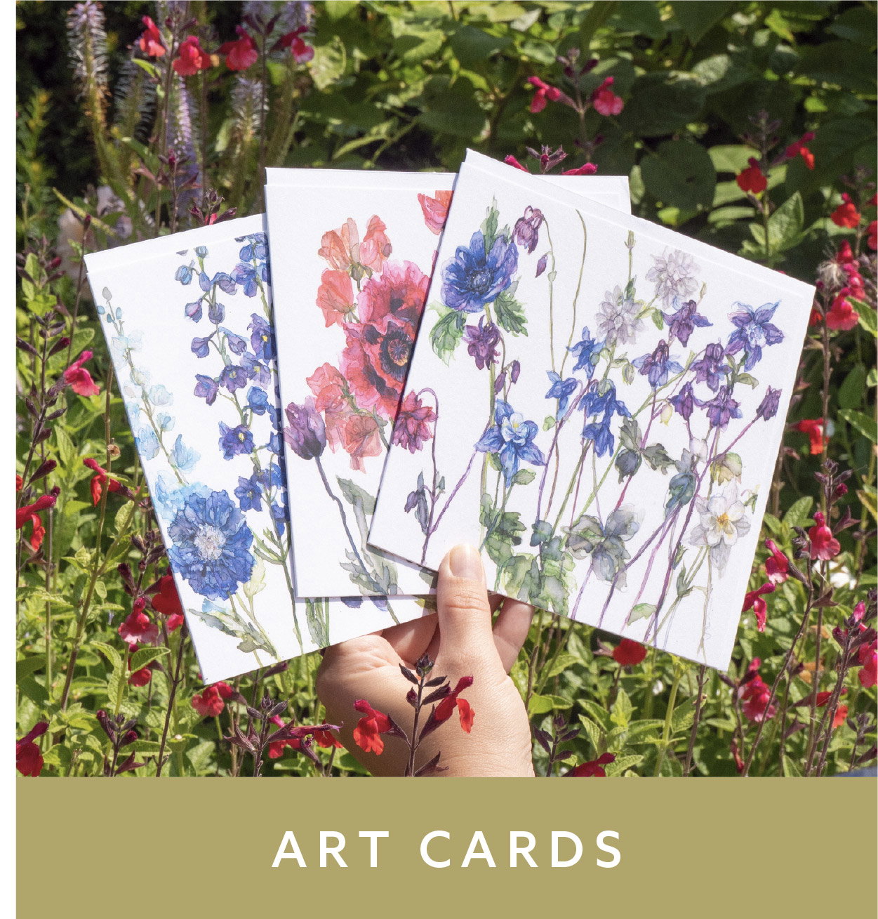 Whistlefish art cards featuring colourful botanical illustrations. Shop Art Cards.
