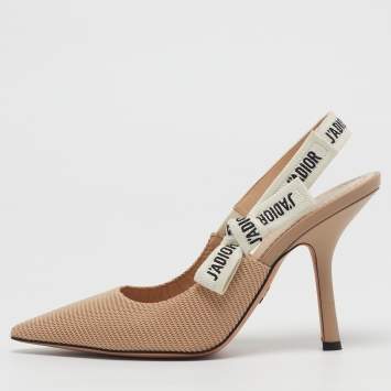 J'A Size 39 Beige/White Fabric