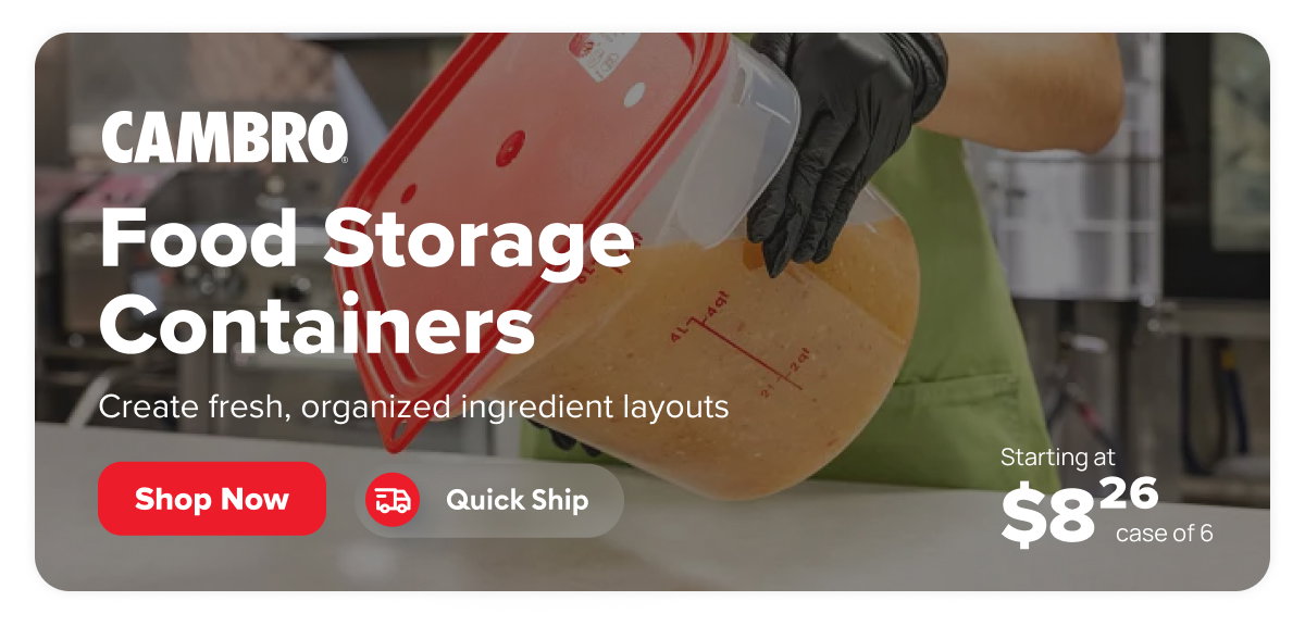 Cambro Quick Ship Food Storage Containers