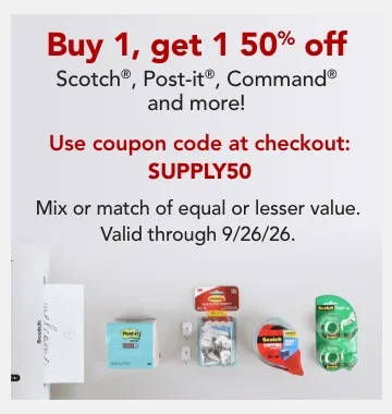 b1g1 50% off select 3M