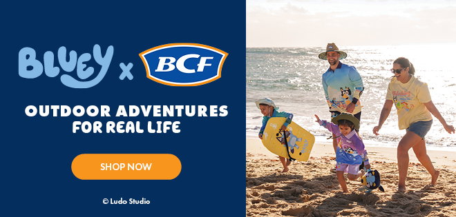 Bluey x BCF Outdoor adventures for real life 