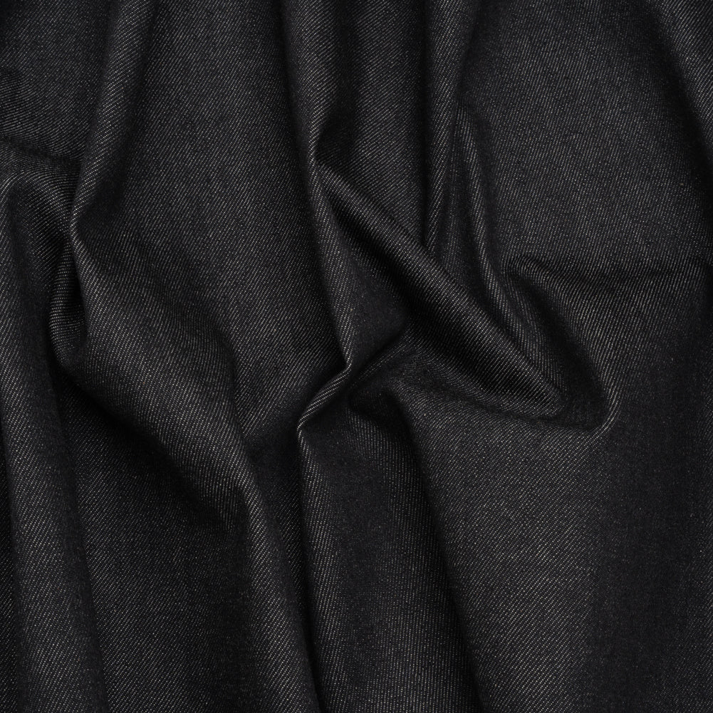 Image of Preshrunk Heavyweight Cotton Denim Made in Italy - Dark Indigo - Deadstock