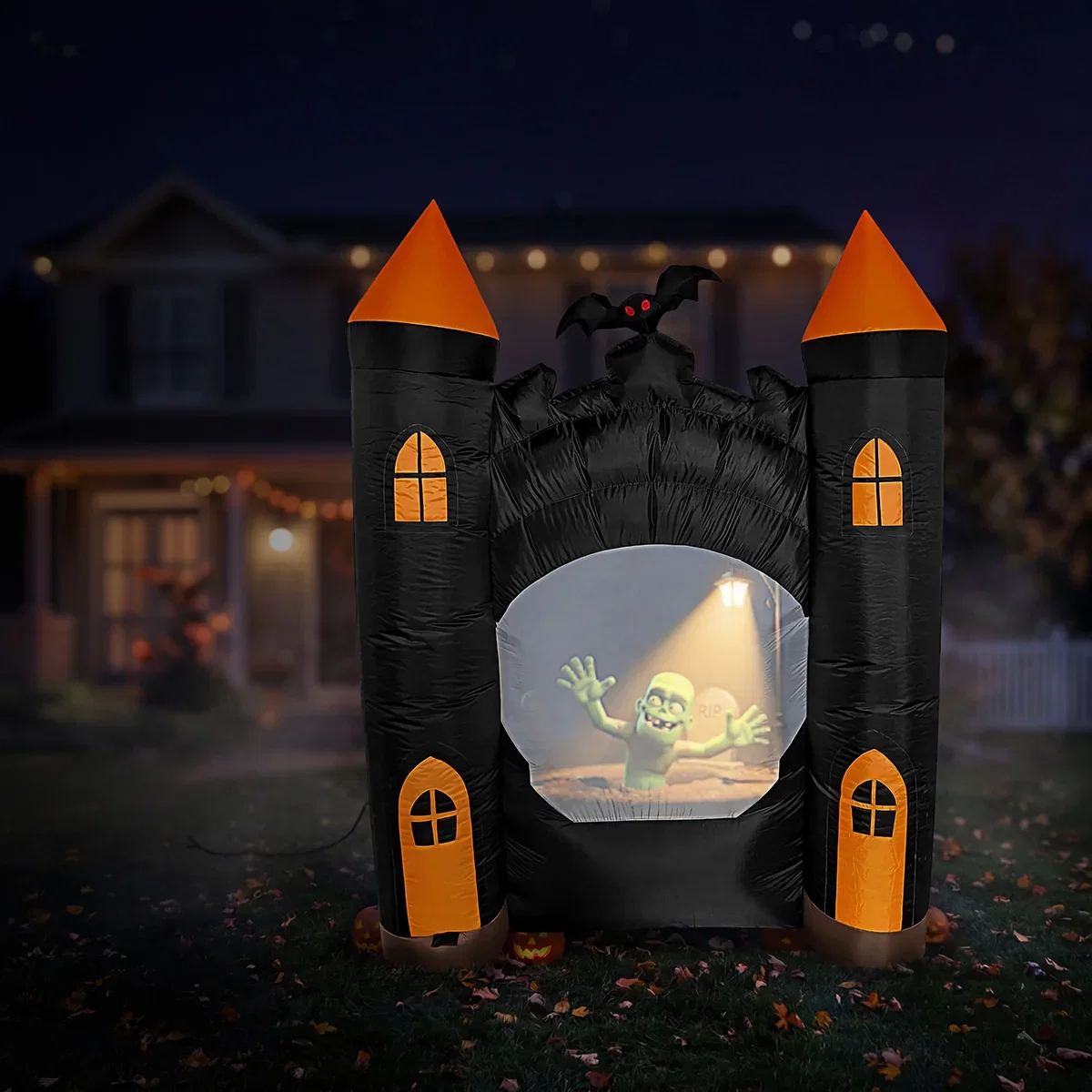 Image of 7' Animated Inflatable Haunted Castle