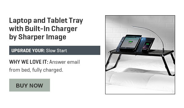 Laptop and Tablet Tray with Built-In Charger by Sharper Image