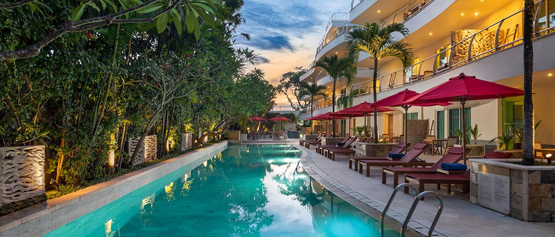 Legian Beachside Apartments with Daily Breakfast, Dinner, Cocktails & Massage