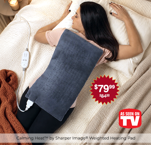 Calming Heat™ by Sharper Image® Weighted Heating Pad. $79.99