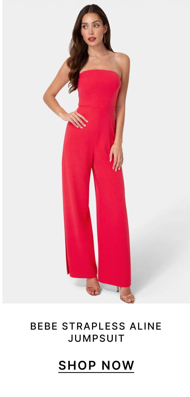 Bebe Strapless Aline Jumpsuit