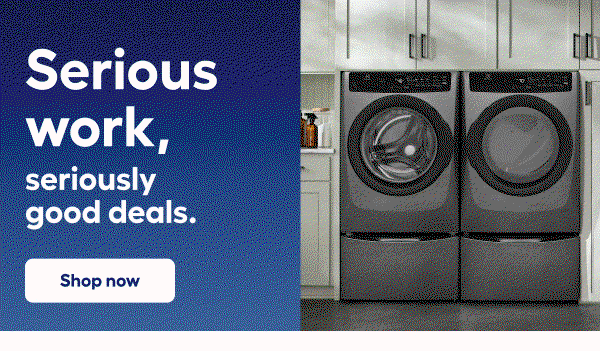 Serious work, seriously good deals.