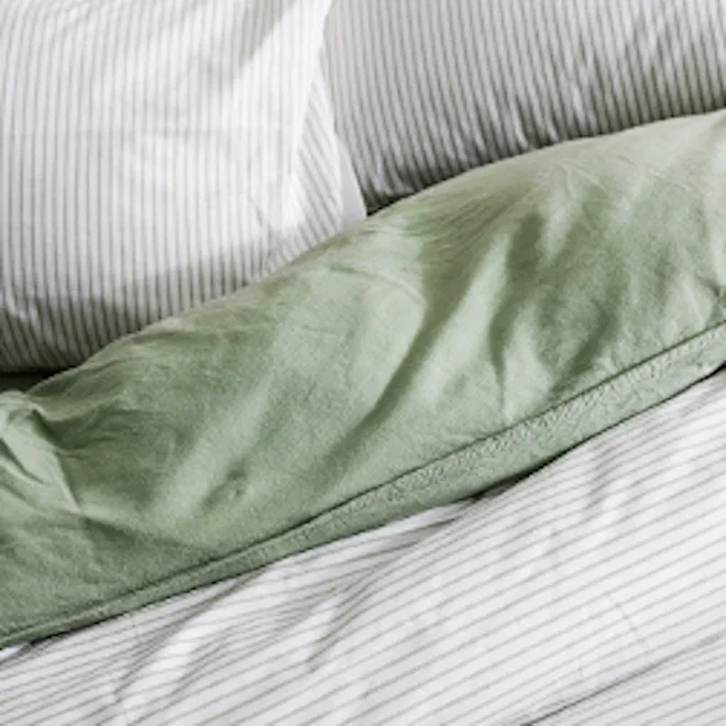 Thread Office Sage Washed Cotton Duvet Cover Set