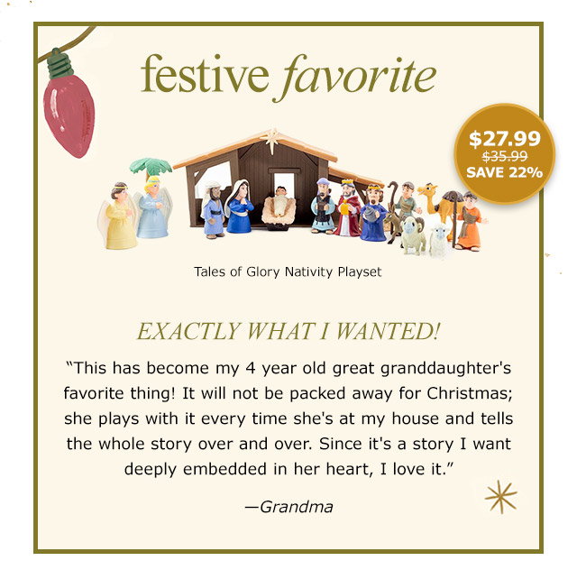 Festive Favorite | Tales of Glory Nativity Playset