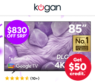 Kogan 85" QLED 4K Smart AI Google TV Product Image