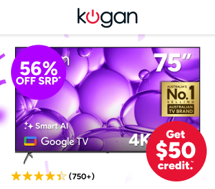 Kogan 75" LED 4K Smart AI Google TV Product Image
