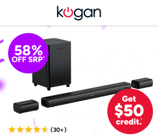 Kogan 7.1.4 Channel Dolby Atmos Soundbar with Detachable Surround Speakers Product Image