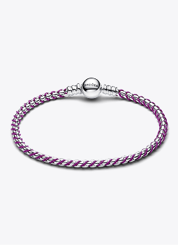 Purple Cord Box Chain Bracelet