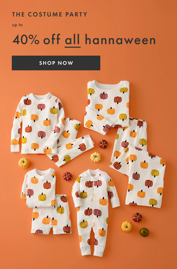  shop the costume party | up to 40% all hannaween