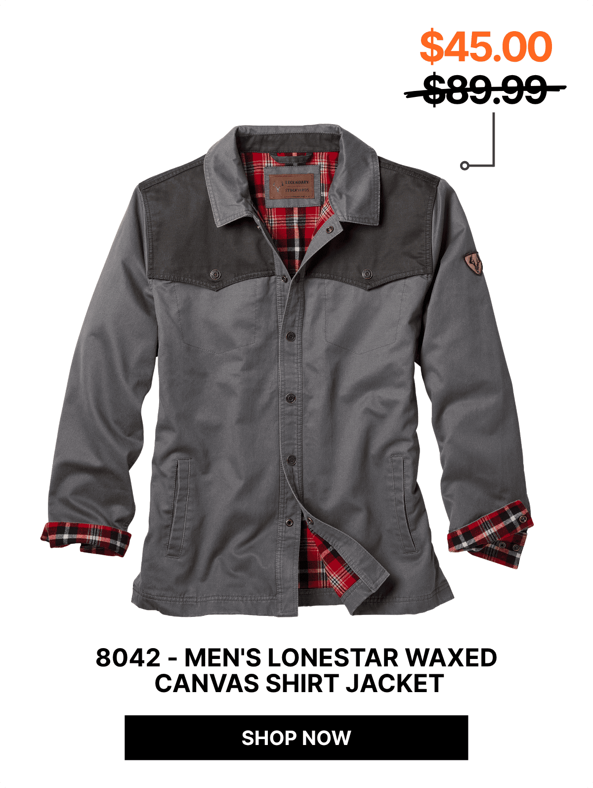 Men's Lonestar Waxed Canvas Shirt Jacket