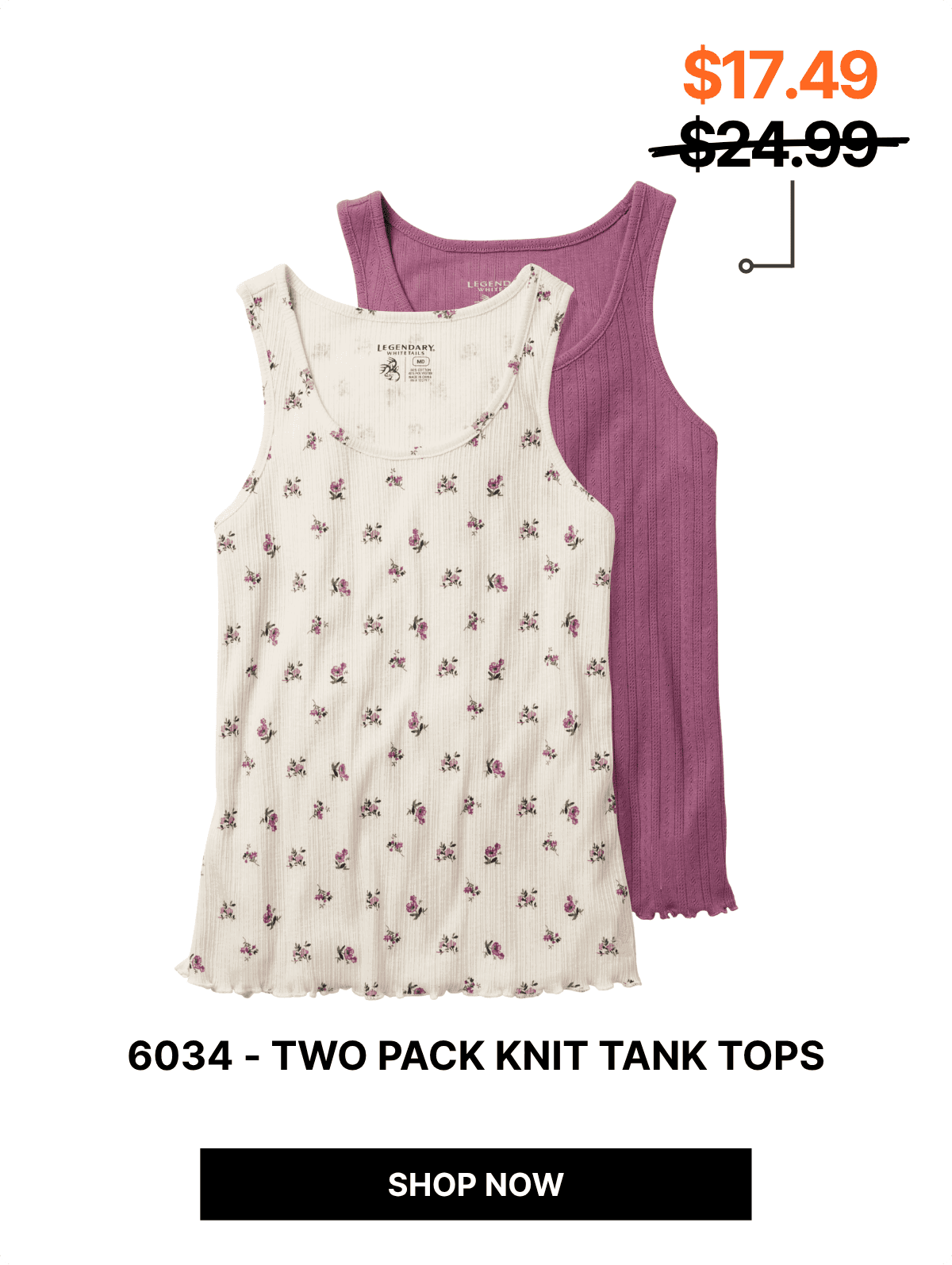 Women's Two Pack Knit Tank Tops